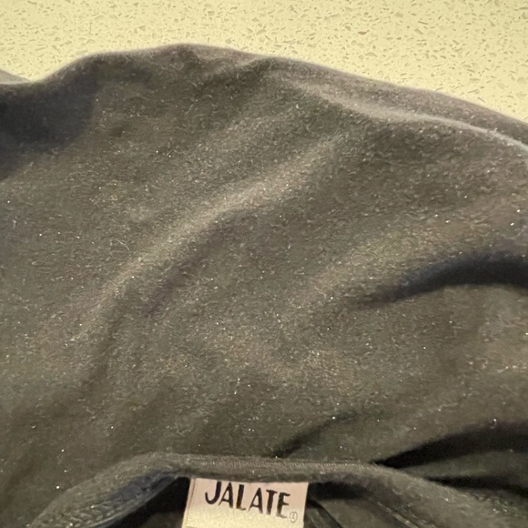 Jalate, Jersey Knit, TOP, 3/4 Sleeve, Black w/ Black Embroidery & Silkscreen, L - Picture 6 of 6